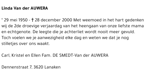 Linda Van der Auwera