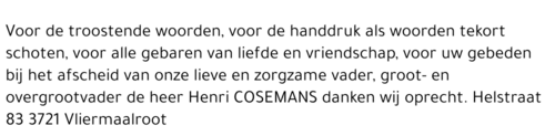  COSEMANS