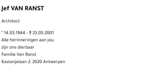 Jef Van Ranst