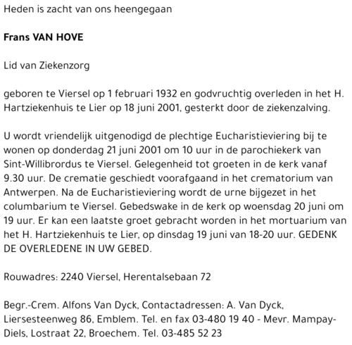 Frans Van Hove