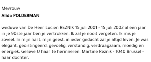 ALIDA POLDERMAN