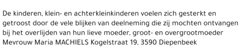Maria MACHIELS