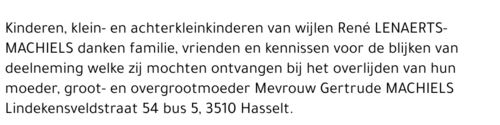 Gertrude MACHIELS