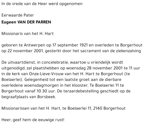 Eugeen Van Der Parren