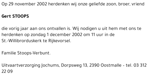 GERT STOOPS