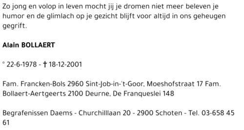 ALAIN BOLLAERT