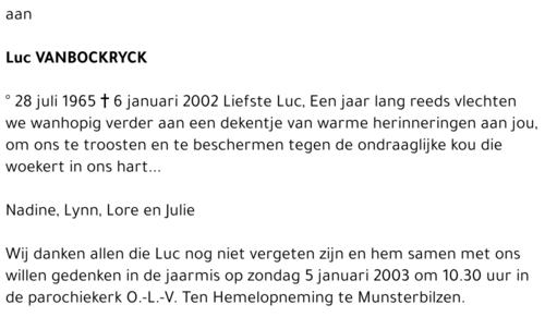 Luc Vanbockryck