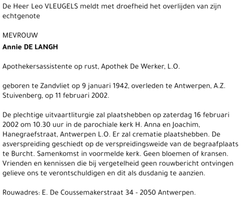 Annie De Langh