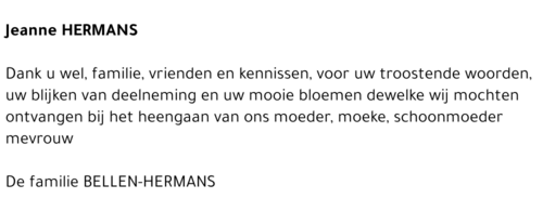 Jeanne HERMANS