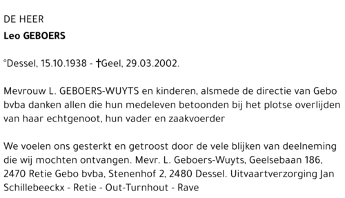 LEO GEBOERS