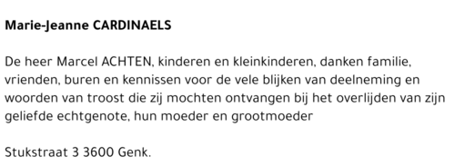 Marie-Jeanne CARDINAELS