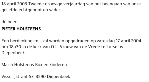 Pieter HOLSTEENS