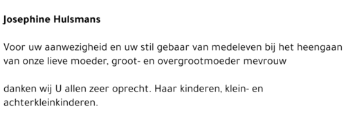 Josephine HULSMANS