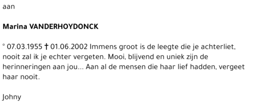 Marina Vanderhoydonck