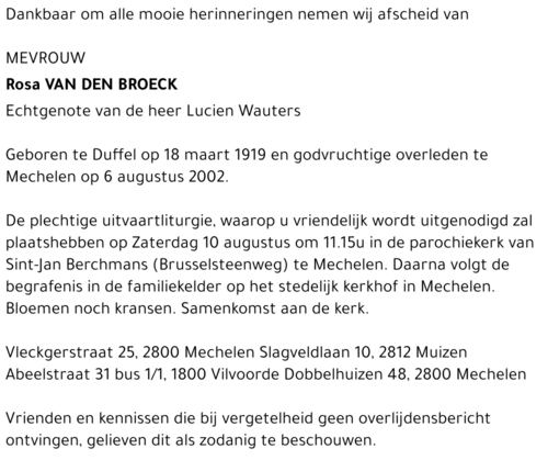 Rosa Van den Broeck