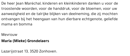 Maria (Mieke) Grondelaers
