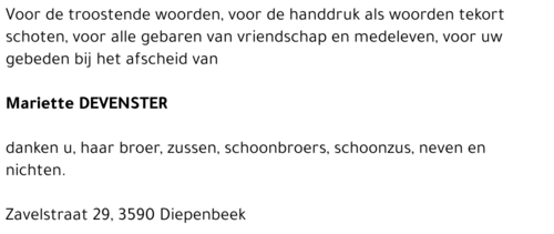 Mariette DEVENSTER