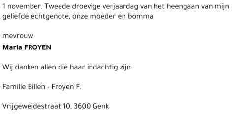 Maria FROYEN