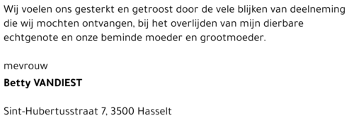 Betty VANDIEST
