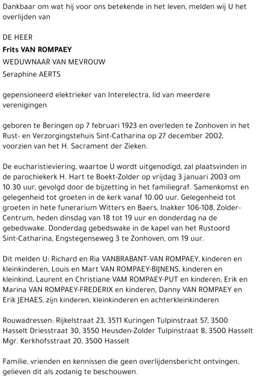 Frits Van Rompaey