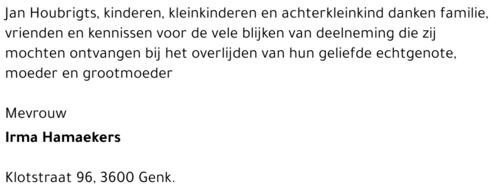 Irma Hamaekers