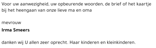 Irma SMEERS