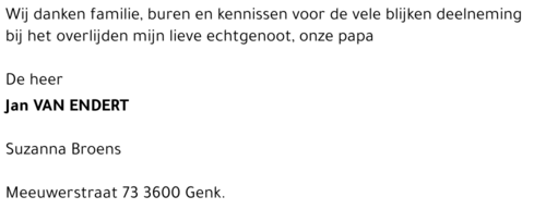 Jan VAN ENDERT