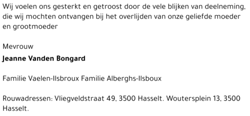 Jeanne Vanden Bongard