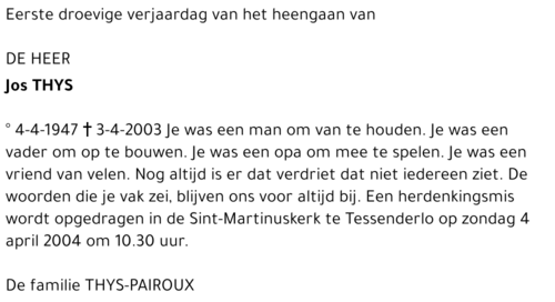Jos Thys