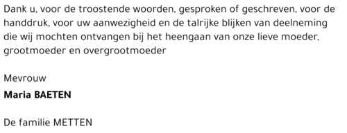 Maria BAETEN