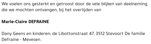 Marie-Claire Defraine