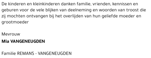 Mia VANGENEUGDEN