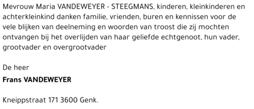 Frans VANDEWEYER