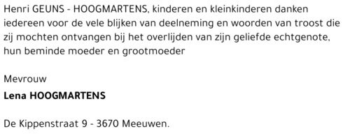 Lena HOOGMARTENS