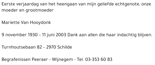 Mariette Van Hooydonk