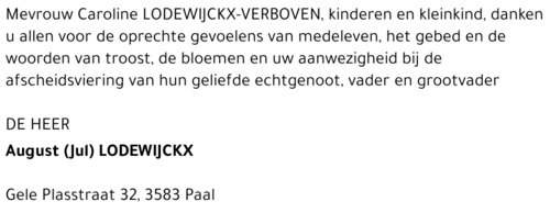 August (Jul) Lodewijckx