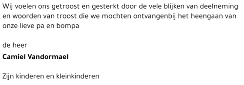 Camiel VANDORMAEL