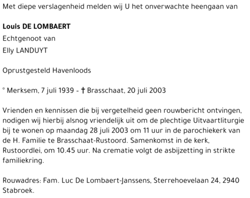Louis De Lombaert