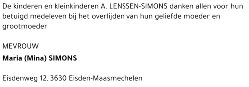 Maria (Mina) Simons