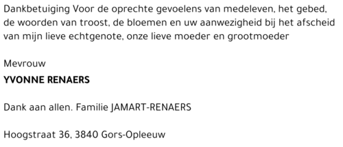 Yvonne RENAERS