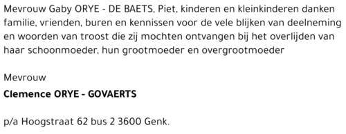 Clemence GOVAERTS