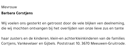 Barbara CORSTJENS