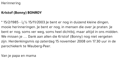 Kristof BONROY