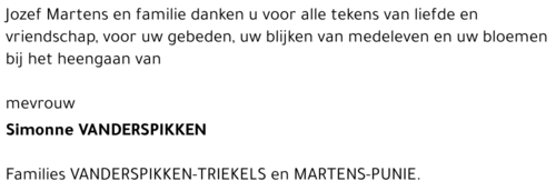 Simonne VANDERSPIKKEN