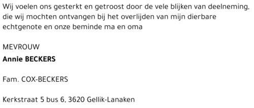 Annie Beckers