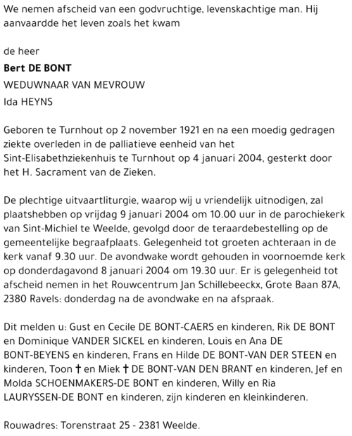 Bert De Bont