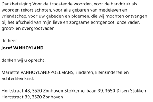 Jozef VANHOYLAND
