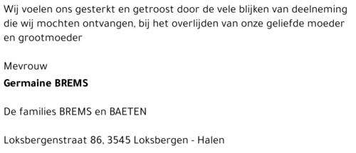 Germaine BREMS