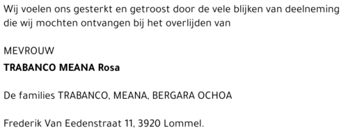 - Trabanco Meana Rosa