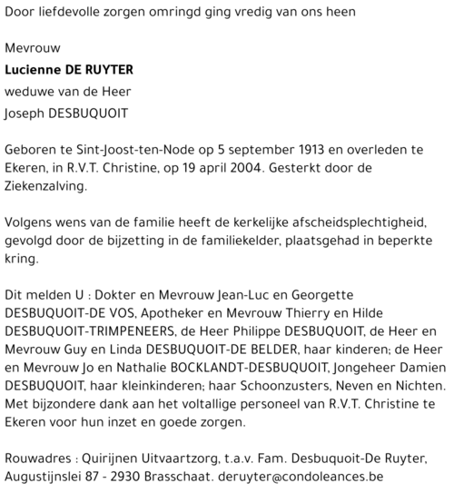 Lucienne De Ruyter